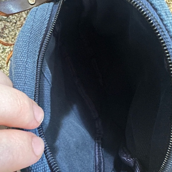 Maze Exclusive Blue Denim Canvas Crossbody Bag with Adjustable Strap - Picture 6 of 6